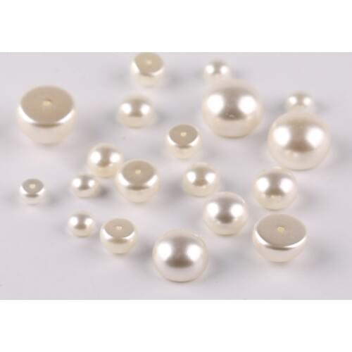 ABS imitation pearl flat bottom taro flat beads diy hair accessories material jewelry accessories