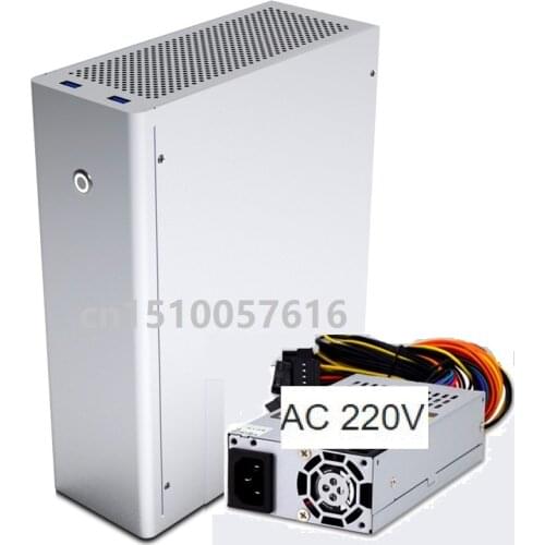Aluminum Computer case And 1U FSP250 power supply ITX HTPC Desktop Chassis M1