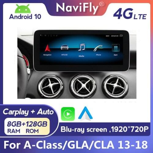 Android 10 Car dvd GPS Navigation multimedia player for Mercedes benz A class W176 / GLA X156 / CLA C117 2013 - 2018 NTG 4.5 5.0