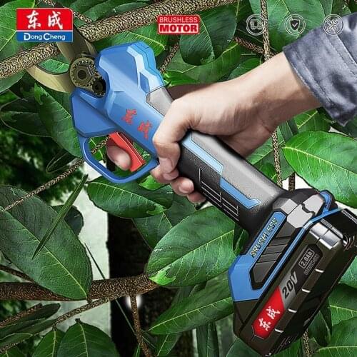DongChen 20v Cordless Pruner Lithium-ion Pruning Shear Efficient Fruit Tree Bonsai Pruning Electric Tree Branches Cutter
