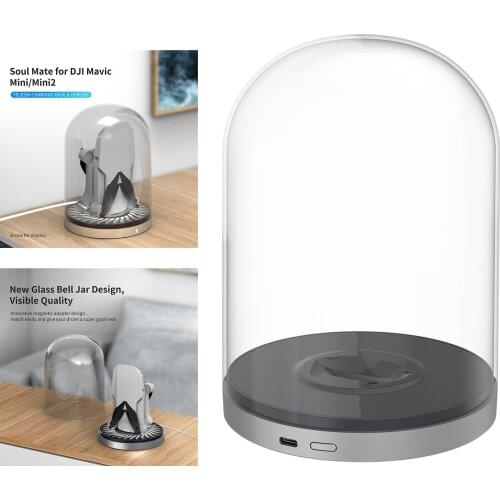 USB Safe Quick Charging Base Dock with Cover Display Stand Holder for DJI Mavic Mini / Mini 2 RC Drone Display