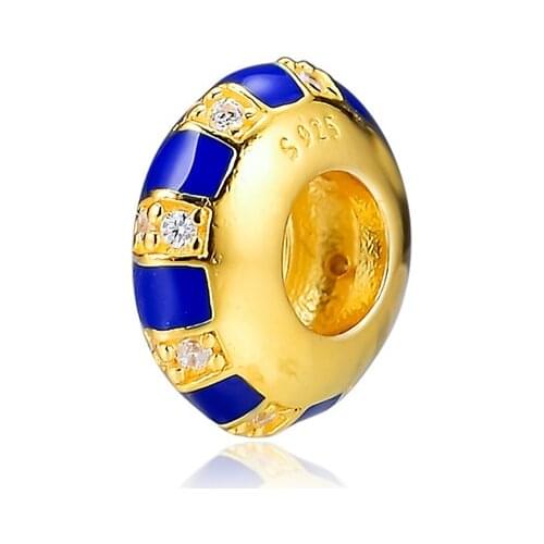 SHINE STONES AND STRIPES SPACER CHARMS For Woman Authentic 925 Silver Beads For Jewelry Making Fits European Bracelets & Bangle