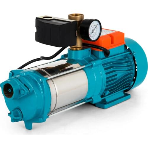 Moracle 1300W Stainless Steel Centrifugal Pump 5100 L / h garden pump self-priming 5.1 bar MC-European plug 220V screw pump