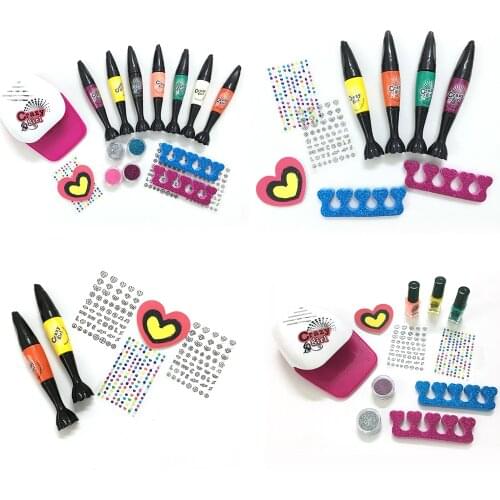 Children Nail Pen Set Girl Makeup Toys Nail Polish Set Nail Art Hand Painted Pattern Girl Gift 3D Nail Art DIY Decoration