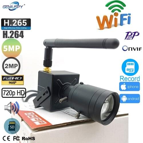 5-50MM Zoom Mini HD 5MP 2MP IP Camera 1080P Security Indoor ONVIF P2P CCTV Video Surveillance Micro Wireless Wifi IP Camera TF