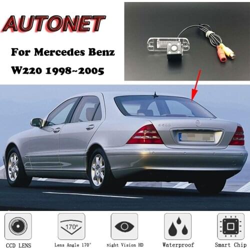 AUTONET Backup Rear View camera For Mercedes Benz W220 1998 1999 2000 2001 2002 2003 2004 2005 Night Vision license plate camera
