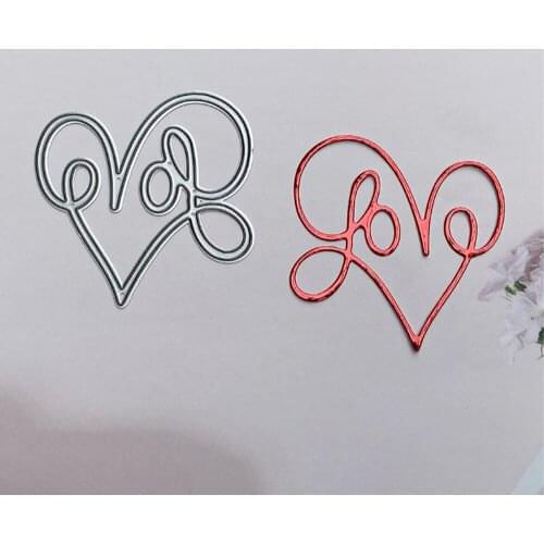 Valentines Day Heart Cutting Dies Frame for DIY Scrapbooking Card Album Embossing Crafts Die Cut New