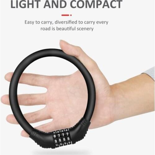 Mountain Bicycle ring lock Security 4Digit Combination password anti-theft portable lock fixed bicycle Cable Chain Locks NEW