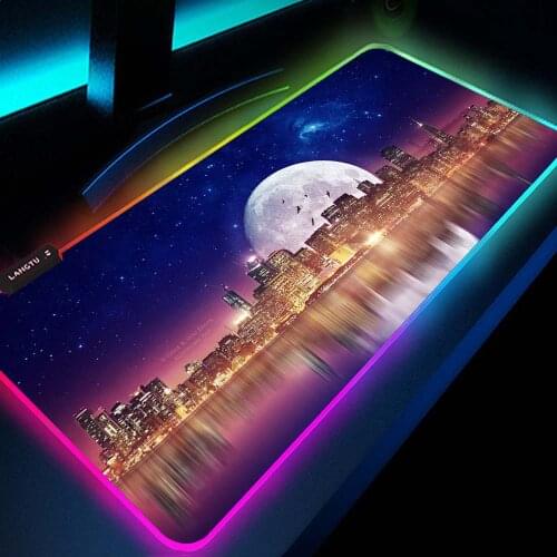 Mousepad Moon Game Pad Promotion Mouse Pad Xxxl Custom Gaming Setup Accessories Gamers Rgb Led Mat Gloway Gadgets for Computer