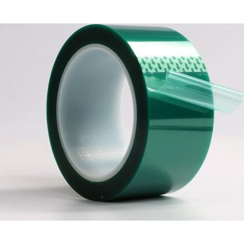 25-50MM High Temperature Sticky Tape Super Long PET Tape Soldering Electroplating Green Tool Tape Anti Static Paint Tape 66M