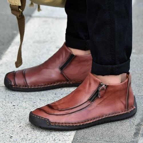 2020 New Casual Men Shoes Leather Men Loafers Driving Shoes Male Footwear BRM-289