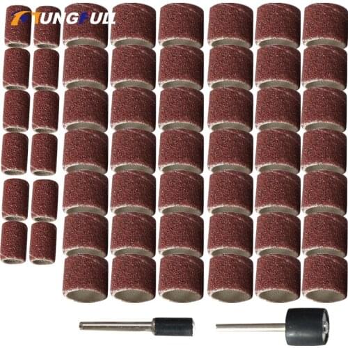 TUNGFULL Drill Attachment 15 PCS Sanding Band 6.35mm With Drum Sander Dremel Accessories Fits For Dremel Rotary Tools