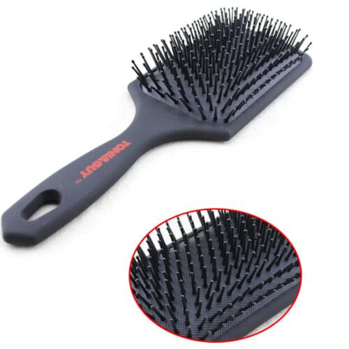 New T&G Air Hair Paddle Hair Brush TG-02 In Black Color Good Quality Healthy Paddle Cushion Hair Brush For Scalp Massage Comb