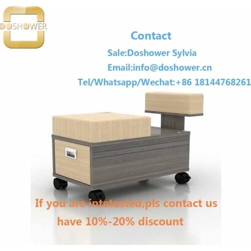 Salon spa equipment with acrylic salon trolley for grey pedicure cart