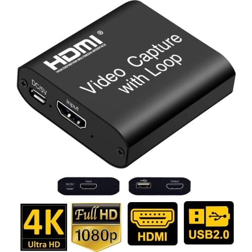 ORIVISION 4K@60HZ HDMI to USB2.0 Video Capture Card with HDMI loopout Game Record Live Streaming Broadcast TV