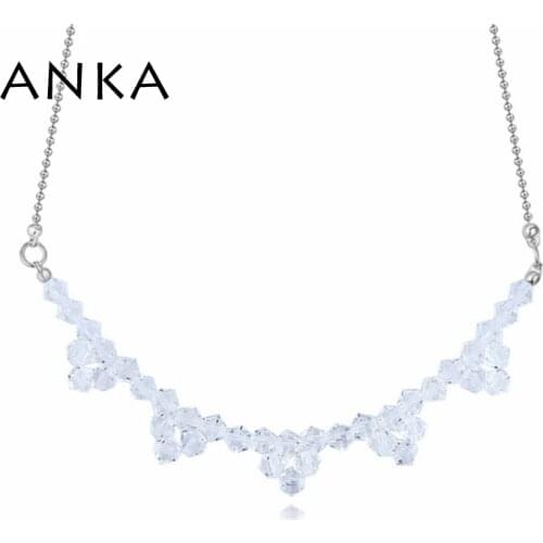 ANKA hot selling geometric choker necklace with luxury fashion crystal women necklace Crystals from Austria #25920