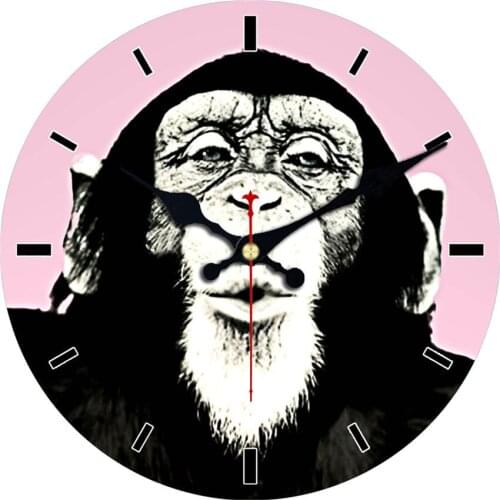 Shabby Chic,Monkey Wall Clocks,Vintage Wall Clock,Wall Watches Home Decor,Large Wall Clock Animal Design