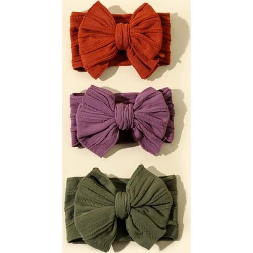 Many Design 3pcs/set Baby Headband Girls Hair Accessories Rabbit Ear Turban Bow Elastic Hairband Baby Princess Gifts For Kids