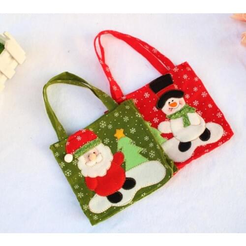 Christmas Snowman Santa Claus Candy Gift bag Treat Bags Kids Present Wrap favors Bag party Holiday decor HOT festive supplies