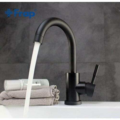 Frap Bsin Faucet Deck Mounted Mixer Faucet Black White Spary Paint Sink Tap Hot and Cold Water Faucet torneira banheiro Y10022
