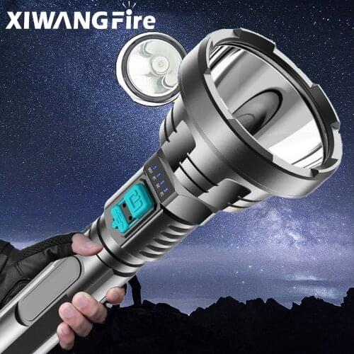 XHP50 Super Powerful LED Flashlight Tactical Torch Built-in 18650 Battery USB Rechargeable Waterproof Lamp Ultra Bright Lantern