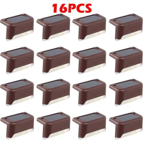 LED Outdoor Solar Lamp Solar Power Path Stair Light Garden Decoration Landscape Step Deck Lights Balcony Fence Yard Night Light