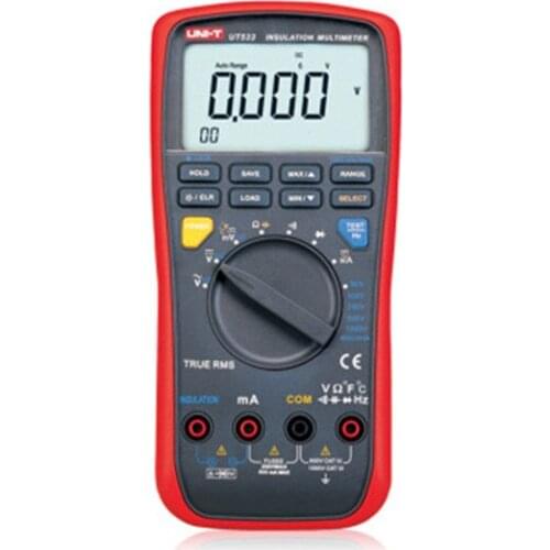 UNI-T UT533 RMS Auto 50~1000V Insulation Earth Resistance Meter Digital Multimeter Capacitance Temperature Tester Megohmmeter