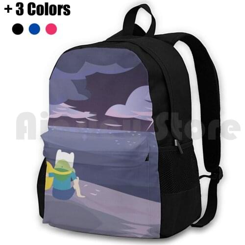 Watching ( Adventure Time ) Outdoor Hiking Backpack Waterproof Camping Travel Adventure Time Adventure Fan Art Finn Jake Finn