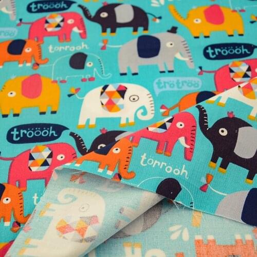 Booksew 100% Cotton Fabric Elephant Pattern African Ankara FabricTelas Por Metro DIY Quilting Bedsheet Sewing Tissu Patchwork