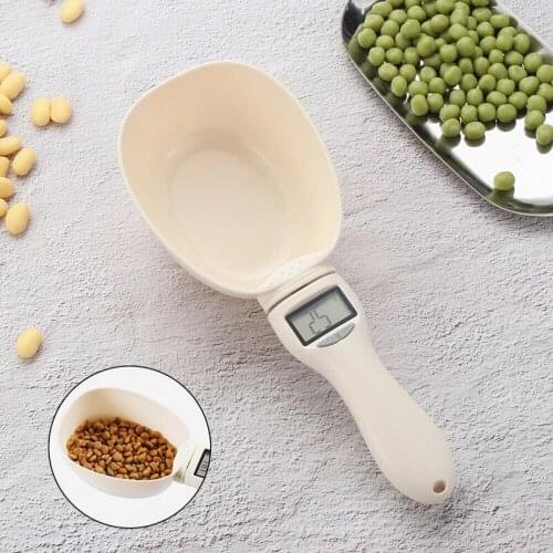 1PC Pet Food Scale Cup Dog Cat Feeding Bowl Kitchen Scale Spoon Measuring Scoop Portable LED Display Dog Feeder Pet supplies