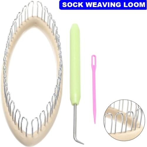 3pcs Sock Weaving Knitting Loom Craft Tools Set Hat Sleeve Weaver Needle Crochet Pin Household Knitting Accessories