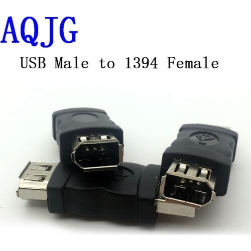 1PCS USB 2.0 1394 Female to USB A Male adapter 6 Pin Female Firewire IEEE 1394 to USB Male Adaptor Convertor wholesale AQJG