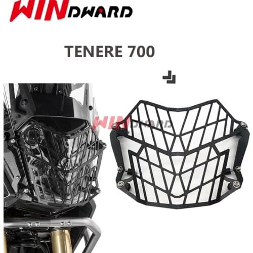Quick release aluminum headlight guard for TENERE 700