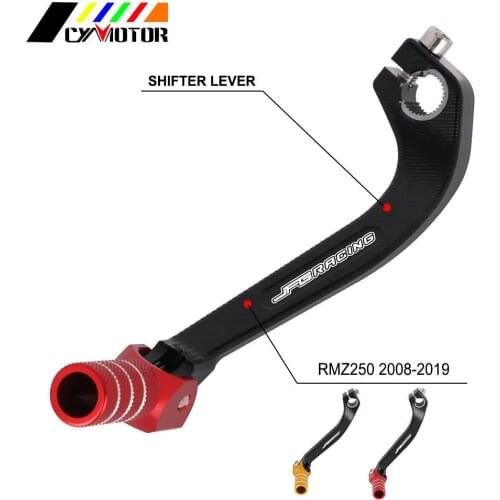Motorcycle CNC Aluminum Folding Gear Shifter Shift Pedal Lever For SUZUKI RMZ250 2008-2017 2018 2019 Dirt Bike Pit Bikes