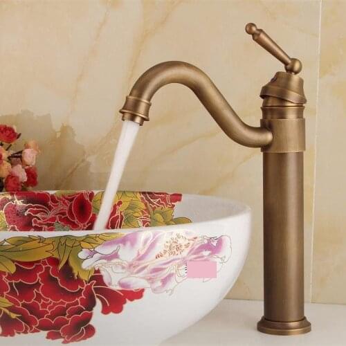 Antique Kitchen Faucet Sink Basin Faucet Antqiue Brass Bathroom Sink Faucet Bath Toilet Mixer tap