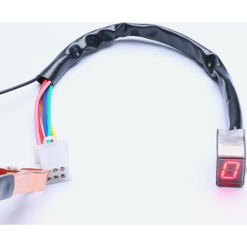 Free shipping New Red Led Light Universal Digital shift Gear Indicator Motorcycle Gear Level Indicator 0-5 Display