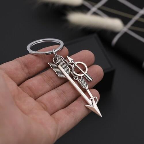 Retro Bow and Arrow Love Geometric Creative Keychain, Fashion Ornaments for Men and Women, Gifts for Good Friends