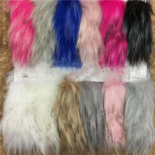 Faux Fur Two-Tone Pointed High-Grade Raccoon Fur Collar Fabric