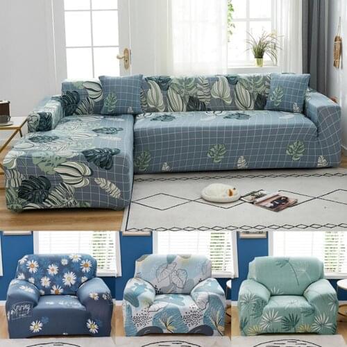 Elastic Sofa Cover for Living Room Stretch Slipcovers Sectional Armchair Tropical Leaves Print For Summer Spring Autumn Winter