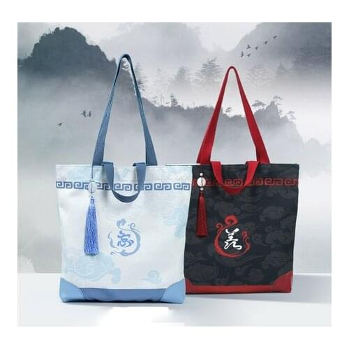 Grandmaster Of Demonic Cultivation MDZS Wei Wuxian Chinese Style Ancient Women Large Capacity Handba Canvas Single Shoulder Bag