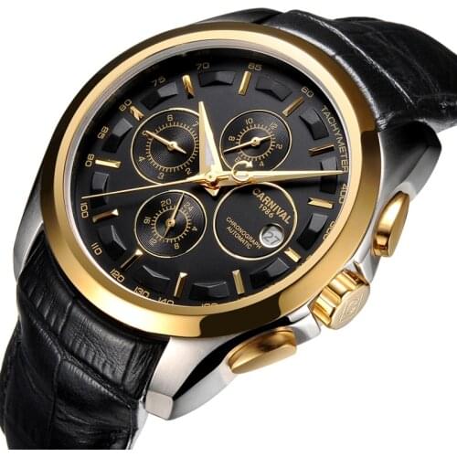 Carnival Men Watches Automatic Mechanical Brand Luxury Watch Men Sapphire reloj hombre Waterproof Men Watch Wristwatche C-8629-5
