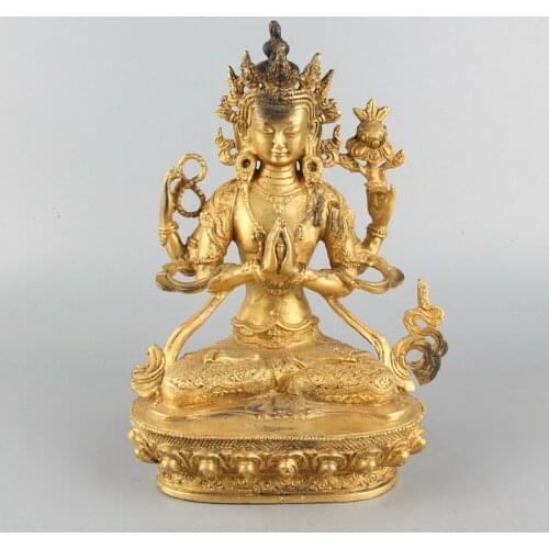 Chinese Exquisite Handmade copper statue
