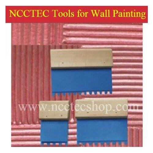 A package of 3 pcs wall painting Round-tooth comb | Round teeth scraper for wall paint | including 2''-50mm, 4''-100mm and 5