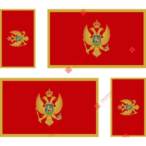 Set of Hot Sell Personality 4x Sticker Vinyl Car Bumper Decal Outdoor Car Moto World Flag Montenegro for JEEP Van Bike