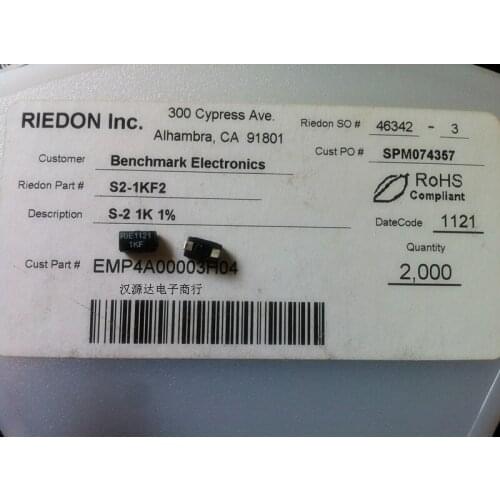 Original New 100% S2-1KF2 SMD high pulse winding resistance 2615 1K 1% 20ppm 1W 6.6X3.9 (Inductor)