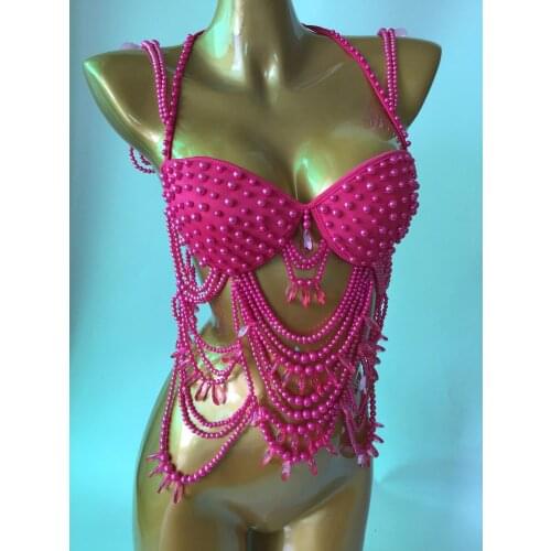 Showgirl themed party plastic pearl top # TOP19016