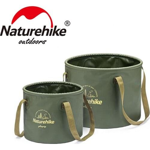 Naturehike 10L 20L Portable Waterproof Bucket Water Storage Bag Foldable Basin Bucket Large Capacity Outdoor Round Bucket