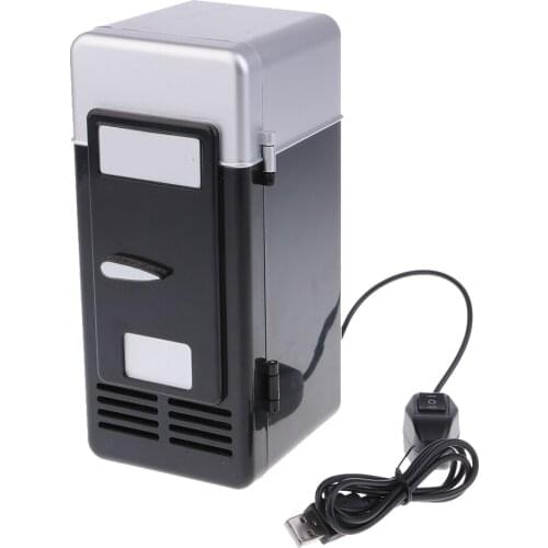 Portable Car Mini Fridge 5V Heat and Cool USB Refrigerator LED Light