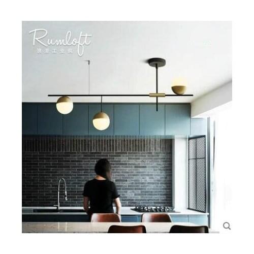 Postmodern light luxury living room lamp nut light creative personality villa restaurant glass ball three chandelier LL329405