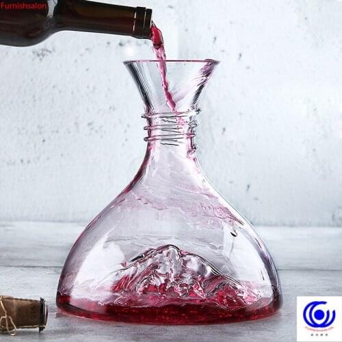 Superior 1800ML Iceberg Lead-Free Crystal Glass Red Wine Decanter Quick Divider Handmade cocktail shaker bar accessories cups